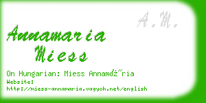 annamaria miess business card